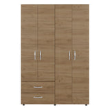Armoire, 4 Doors, 2 Drawers, 3 Shelves, 70.9' H, Natural Oak  - Bedroom - sold by Home Elegance USA
