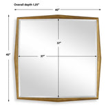 On Point Square Mirror - Gold by Uttermost - View 7