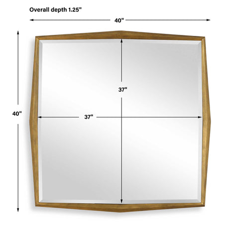 On Point Square Mirror - Gold by Uttermost - View 7