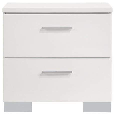 Dulcey White High Gloss 4-piece Queen Bedroom Set - sold by Home Elegance USA