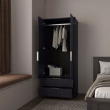 Trappe Armoire, Bedroom, Black - sold by Home Elegance USA