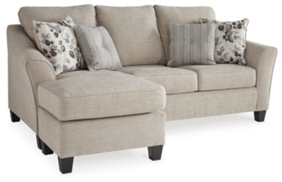 Ashley Driftwood Abney Sofa Chaise - Chenille;Textured | Home Elegance USA