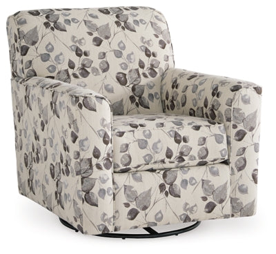 Ashley Platinum Abney Swivel Accent Chair - Chenille;Textured