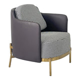 Gray and Gold Sofa Chair - Home Elegance USA