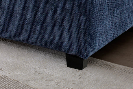 Modern Sectional Sofa,L-Shape Linen Fabric Corner Couch Set with Convertible Ottoman for Living Room, Apartment, Office,Blue,3 Colors - sold by Home Elegance USA