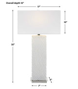 Pillar Marble Table Lamp - White by Uttermost - View 9