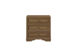 3-Drawer Nightstand - Almond