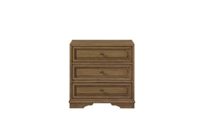 3-Drawer Nightstand - Almond
