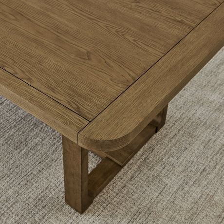 Darla 5Pc 72'W Rectangular Walnut Oak Finish Sled Dining Set - sold by Home Elegance USA