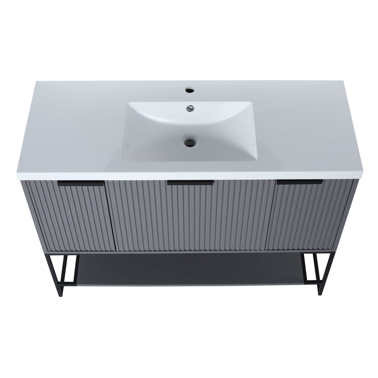 48 Inch Freestanding Bathroom Vanity With Resin Basin,48x18 - BVA01148RG - W99951397 - image - 25