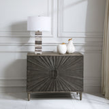 Shield Oak 2 Door Cabinet - Dark Gray by Uttermost - View 2