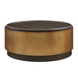Parrish Round Coffee Table Brass / Woodtone - Gold / Dark Brown by Uttermost - View 1