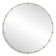 Pali Industrial Round Mirror - Gold by Uttermost - View 1