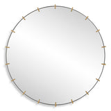 Pali Industrial Round Mirror - Gold by Uttermost - View 1