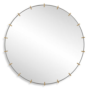 Pali Industrial Round Mirror - Gold by Uttermost - View 1