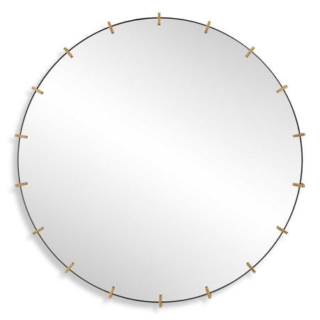 Pali Industrial Round Mirror - Gold by Uttermost - View 1