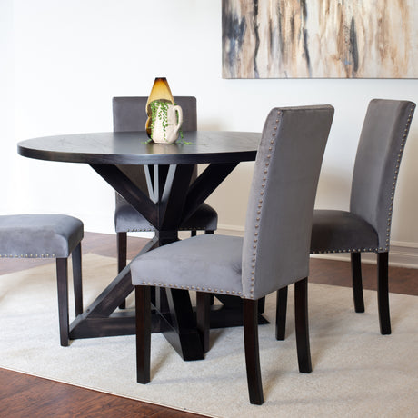 Enbridge 5-piece Dining Set, Cross-Buck Dining Table with 4 Stylish Chairs - sold by Home Elegance USA