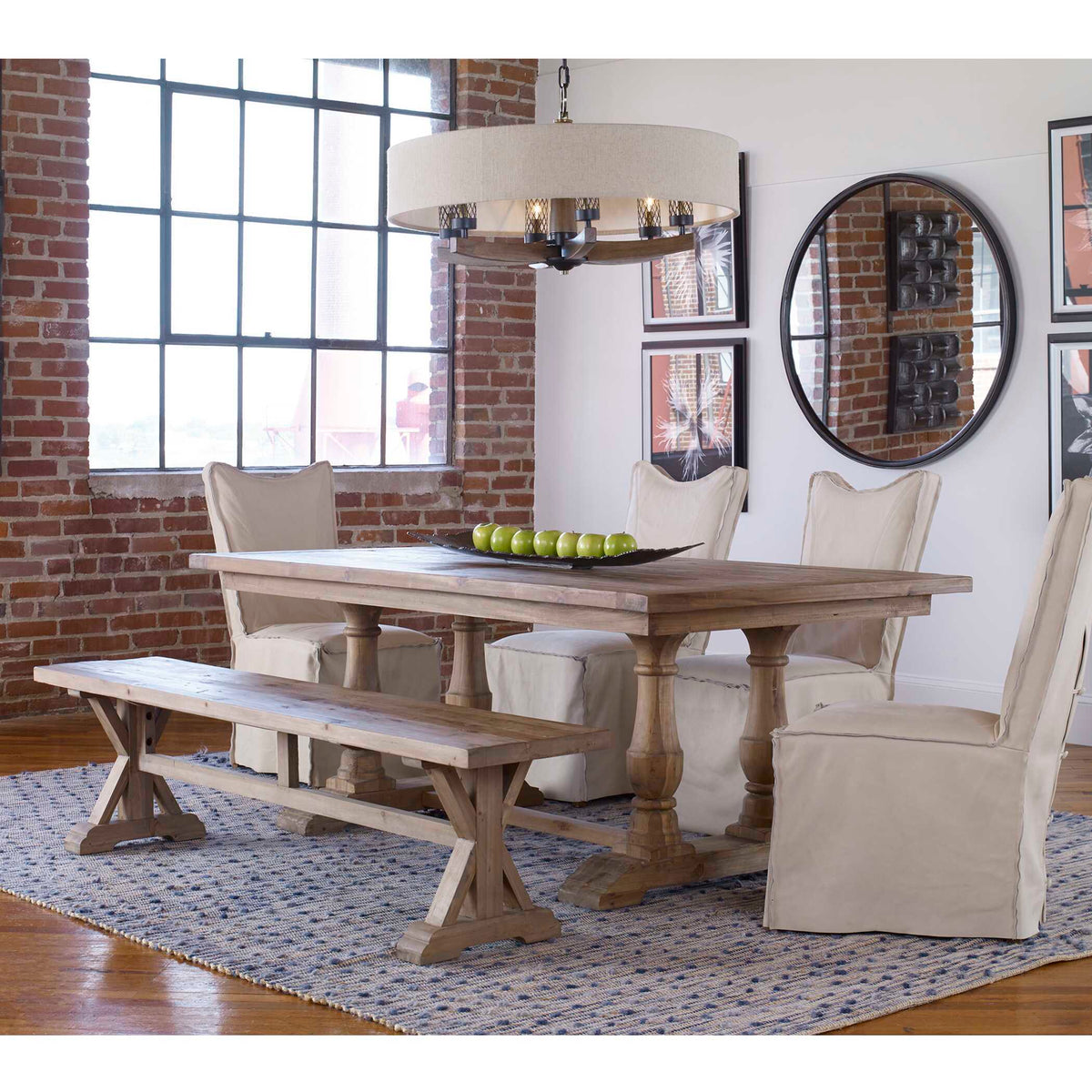 Stratford Salvaged Wood Dining Table - Light Brown by Uttermost - View 9