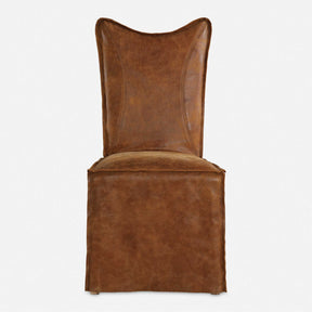 Delroy Armless Chairs (Set of 2) Cognac - Light Brown by Uttermost - View 1
