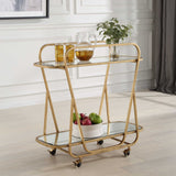 Swain Brass Serving Cart - Bronze by Uttermost - View 3