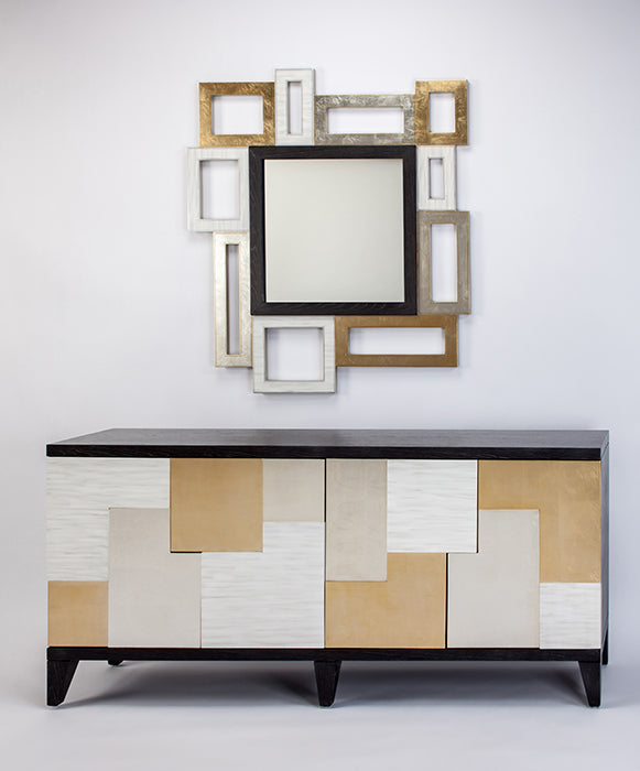 Black Ash Cabinet 4F10-S with Multi-Tone Door Front & Optional Mirror – Artmax - Home Elegance USA