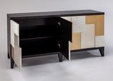Black Ash Cabinet 4F10-S with Multi-Tone Door Front & Optional Mirror – Artmax - Home Elegance USA