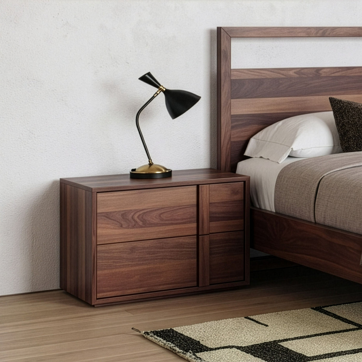 Nova Domus Berlin Modern Walnut Nightstand Vgmabr-92-Ns