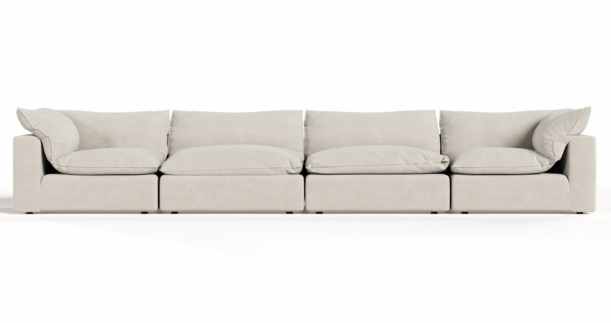 Garman - Modern Light Grey Modular Sectional Sofa-4-Piece Sectional - View Image 1