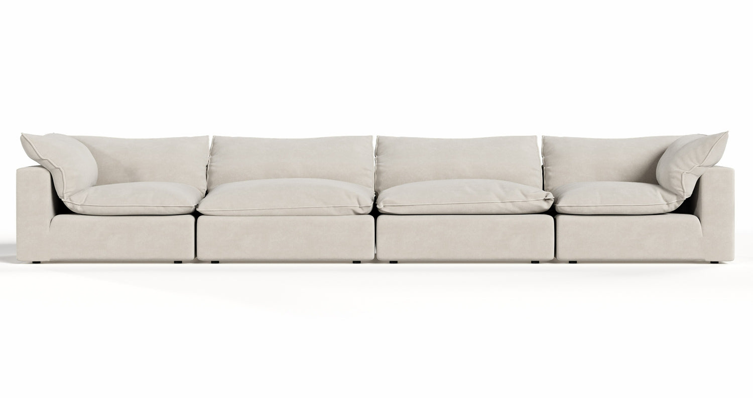 Garman - Modern Light Grey Modular Sectional Sofa-4-Piece Sectional - View Image 1