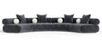 Simpson - Contemporary Dark Grey Fabric Curved Modular Sectional Sofa with Throw Pillows-4-Piece Sectional - View Image 1