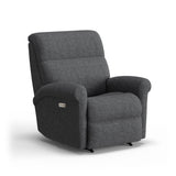 Davis Transitional Fabric Power Rocking Recliner With Power Headrest | Flexsteel