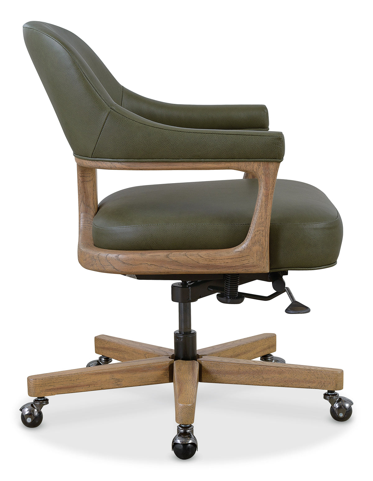 Briar Executive Swivel Tilt Chair - Dark Green / Light Brown by Hooker Furniture - View 9
