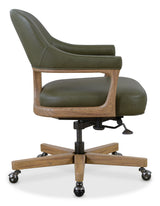 Briar Executive Swivel Tilt Chair - Dark Green / Light Brown by Hooker Furniture - View 9