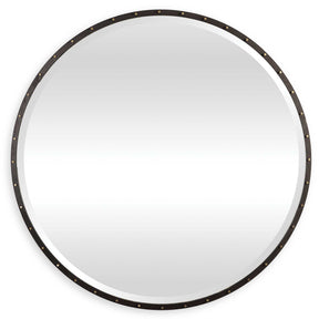 Benedo Round Mirror - Black by Uttermost - View 1