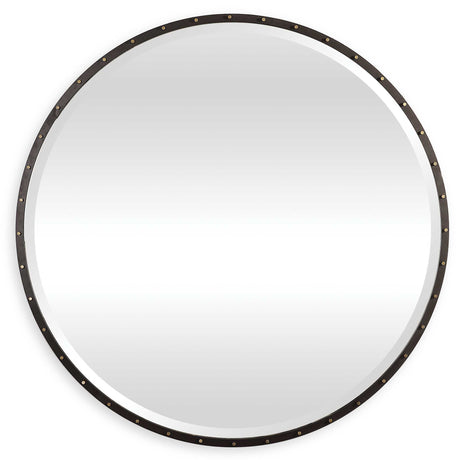 Benedo Round Mirror - Black by Uttermost - View 1