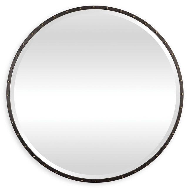 Benedo Round Mirror - Black by Uttermost - View 1