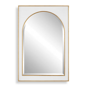 Crisanta Gloss White Arch Mirror by Uttermost - View 1
