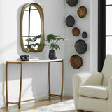 Affinity Marble Console Table - White / Gold by Uttermost - View 2