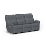 Davis Transitional Fabric Power Reclining Sofa With Power Headrests | Flexsteel