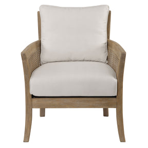 Encore Natural Armchair - White / Light Brown by Uttermost - View 1