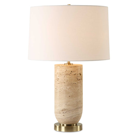 Aubrey Travertine Table Lamp - Beige by Uttermost - View 1