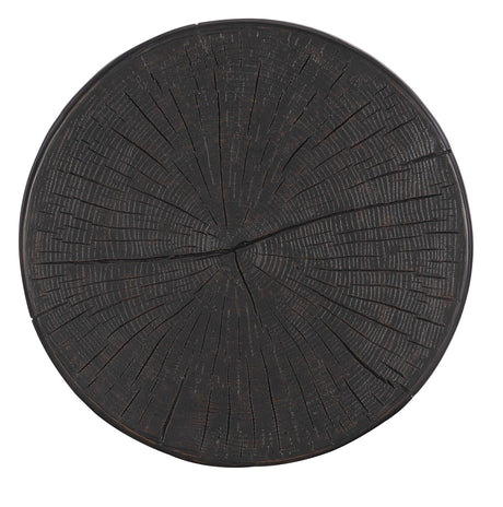 Commerce And Market Carved Stump Side Table - Black by Hooker Furniture - View 11