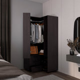 Armoire 70.9' H, 1 Door, 3 Drawers, 7 Shelves, 10 Legs, Black Wengue - Bedroom - sold by Home Elegance USA