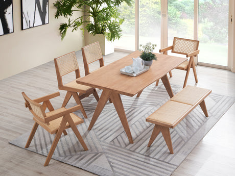 Valentina 6Pcs Rattan & Natural Finish Patio Furniture Set - sold by Home Elegance USA