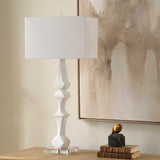 Mayme Table Lamp - White by Uttermost - View 3