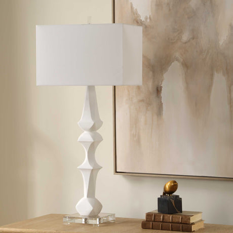 Mayme Table Lamp - White by Uttermost - View 3
