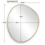 Distort Mirror Antique Brass - Gold by Uttermost - View 7