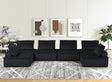 Anna 160' Black Velvet 6-Seater U-Shape Modular Sectional Sofa - sold by Home Elegance USA