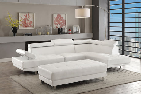 Riveredge G449-SC Sectional  ( Without Ottoman) , WHITE - sold by Home Elegance USA