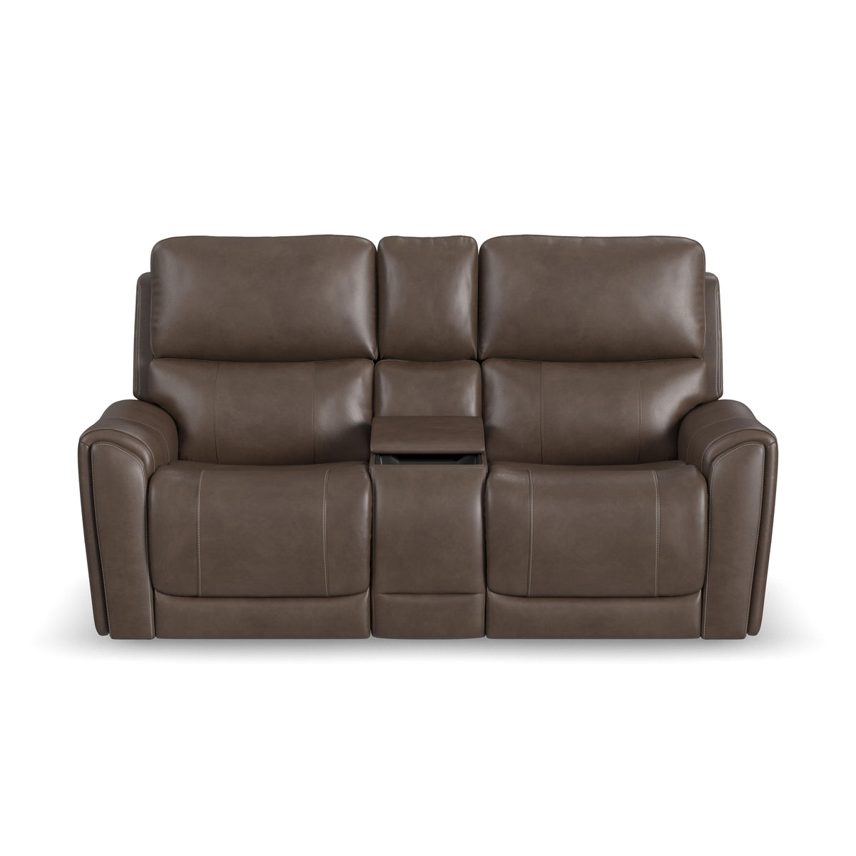 Carter Power Reclining Loveseat With Console & Power Headrests & Lumbar - Cappuccino | Flexsteel